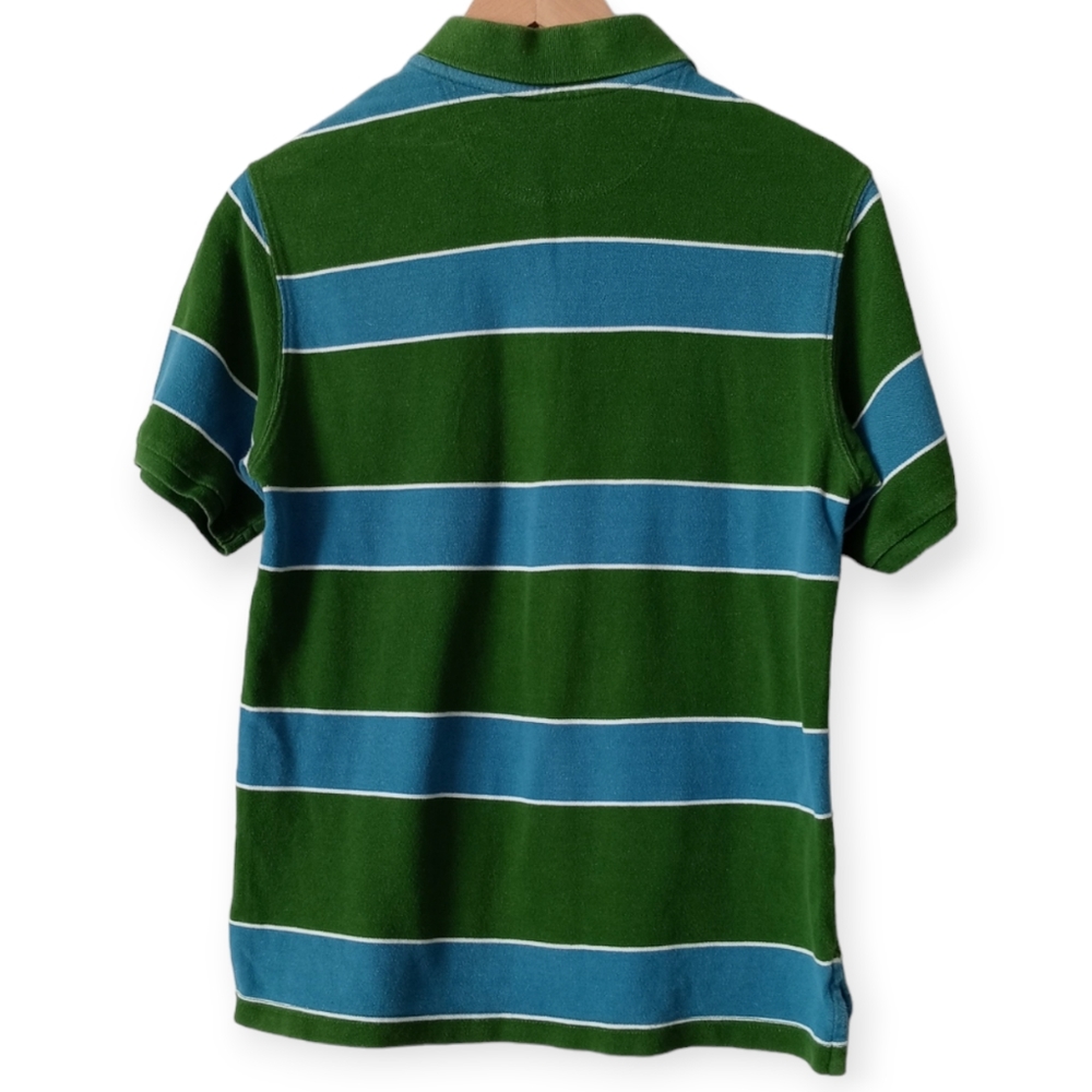 Arizona Youth Striped Short Sleeve Polo Shirt. Size L /G (14-16). Blue, Green - Picture 2 of 13